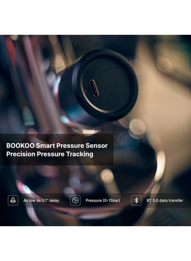 BooKoo Espresso Monitor E61 Group Pressure Gauge Brew for Espresso Machine with APP Precise Pressure Tracking Wireless Smart Pressure Sensor with G1/8 Thread & M6 Adapter Smart Data Analysis - Image 3