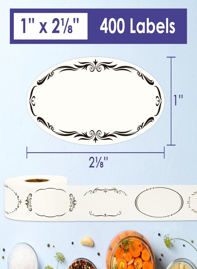 DGBDPACK Dissolvable Labels for Food Storage Containers, 1x2.125 inches, 400 Oval Labels, 8 Patterns - Image 2