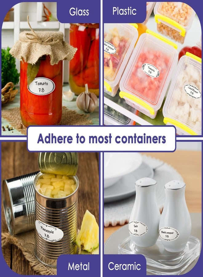 DGBDPACK Dissolvable Labels for Food Storage Containers, 1x2.125 inches, 400 Oval Labels, 8 Patterns - Image 5