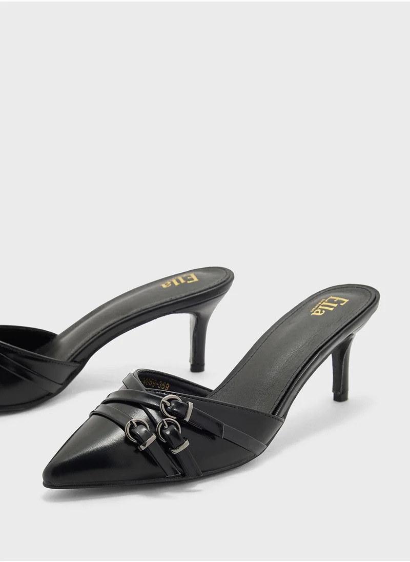ELLA Buckle Detail Pointy Pump