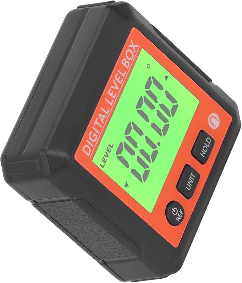 مقياس الزاوية الرقمي البرتقالي، مقياس الميل المغناطيسي، منقلة مسطرة لأعمال النجارة والبناء - Image 5