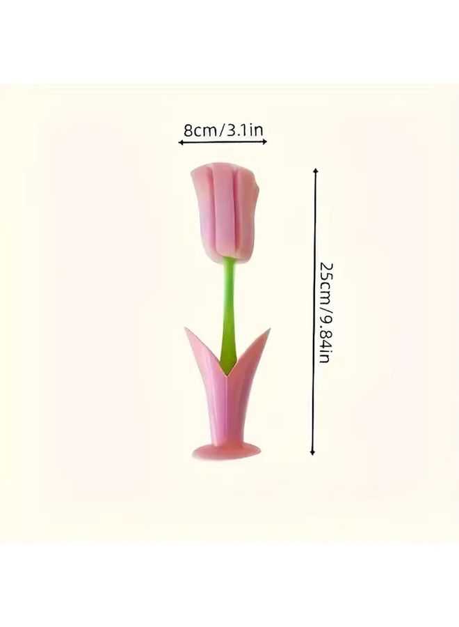 Reusable Long Handle Cup Brush With Yellow Sponge Head For Bottle Jar Cleaning - Image 3