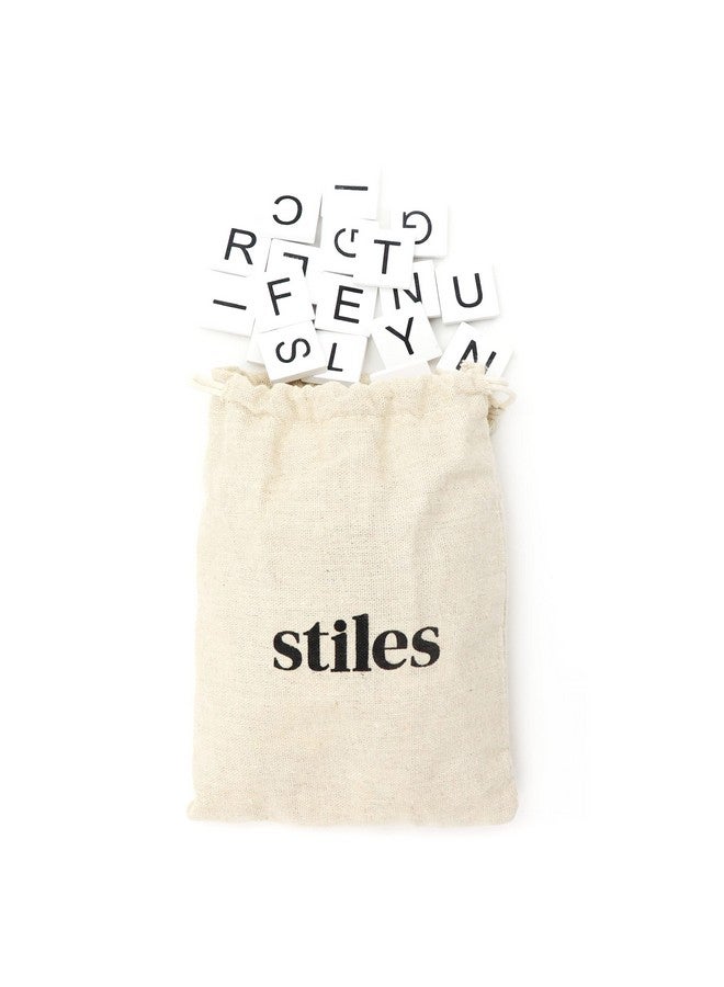 Stiles 100 Pieces Magnetic Letter Tiles Wood Letters For Board Games Spelling Crafts Or Classrooms White - Image 1