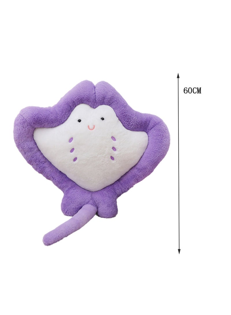 60 CM Cute Cartoon Marine Animals Plush Toy Soft Stuffed Doll For Girls And Boys All Ages Gift（Purple） - Image 2