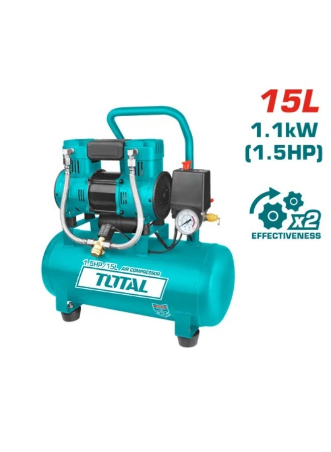 TOTAL Air compressor 15 L - 1.5 HP - Image 2