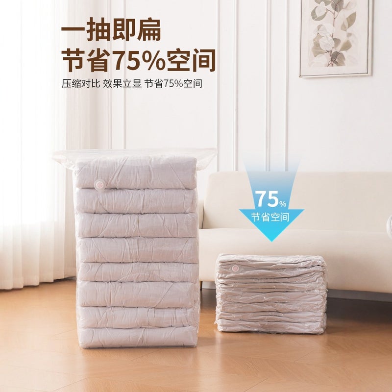 WU 10pcs Compression Bag, Vacuum-Free, Clear Storage for Clothes-No pump  needed - Image 3
