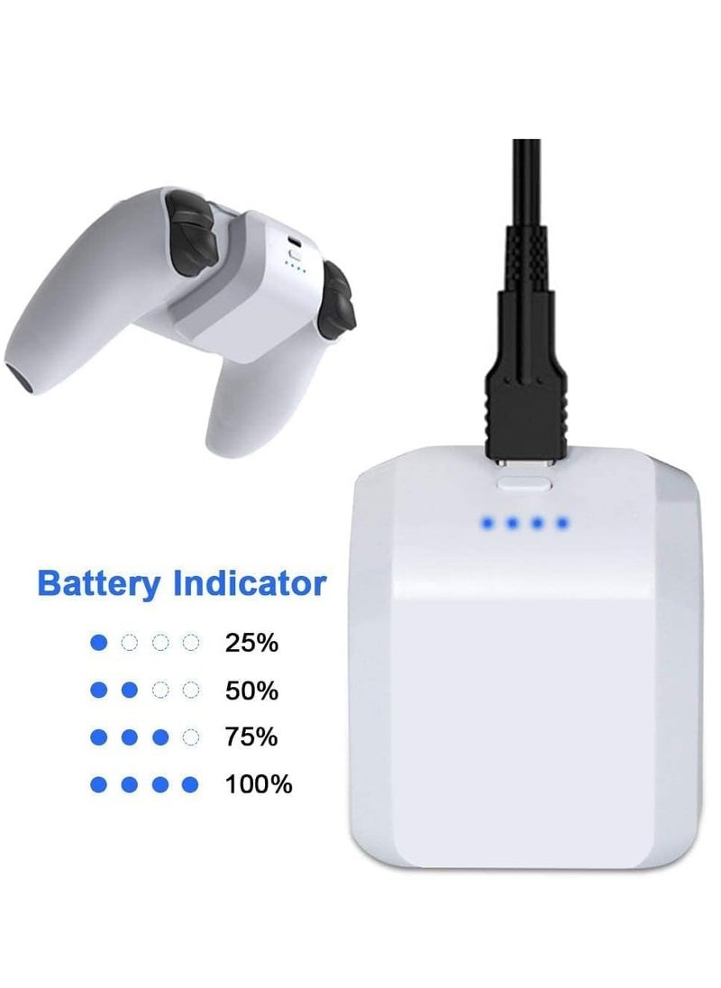 DOBE - 1500mAh Rechargeable Battery Pack for PS5 Dualsense Controller, Fast Charging External Battery Pack with LED Indicator, USB Charging Cable - Image 1