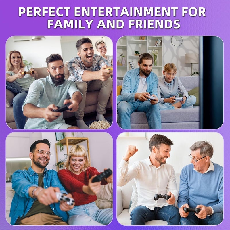 Cubonic عصا الألعاب M15 بلس 4K Ultra HD - وحدة تحكم ألعاب ريترو قابلة للتوصيل والتشغيل مع أكثر من 20,000 لعبة مدمجة، 23 محاكي قوي، وحدتي تحكم لاسلكيتين، سعة 64 جيجابايت ومتعة متعددة اللاعبين بلا حدود - Image 4