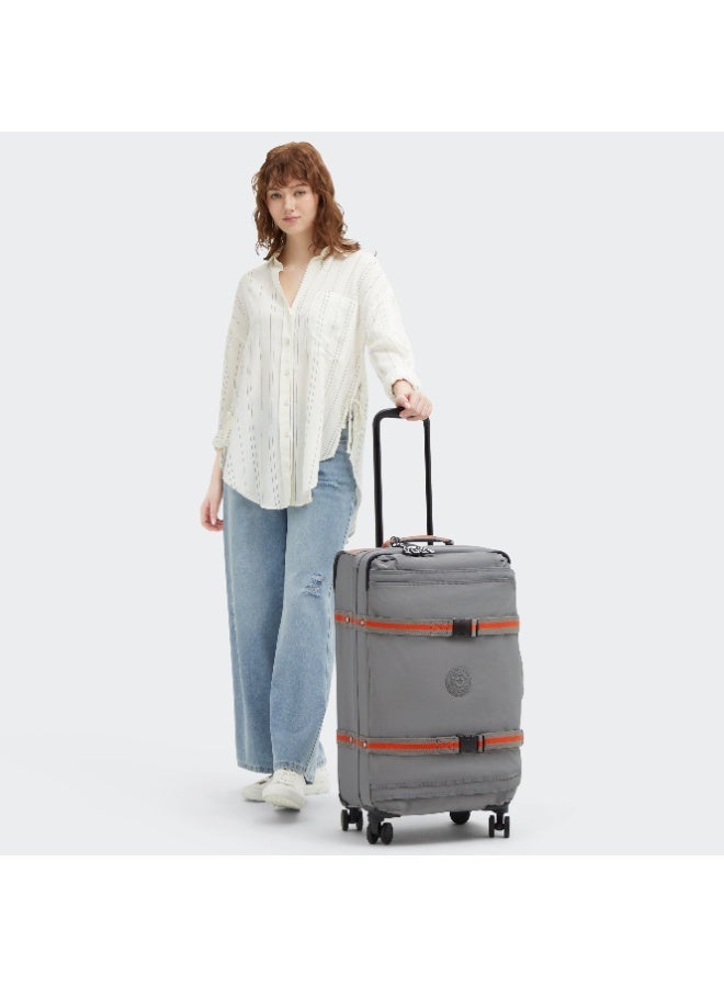 kipling Basic Plus Spontaneous Medium 4-Wheeled Suitcase 71cm, Inviting Grey - Image 2