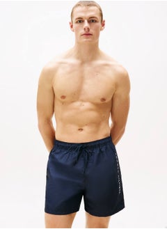 TOMMY HILFIGER Men's  Original Mid Length Swim Shorts - Polyester, Blue  - Image 2