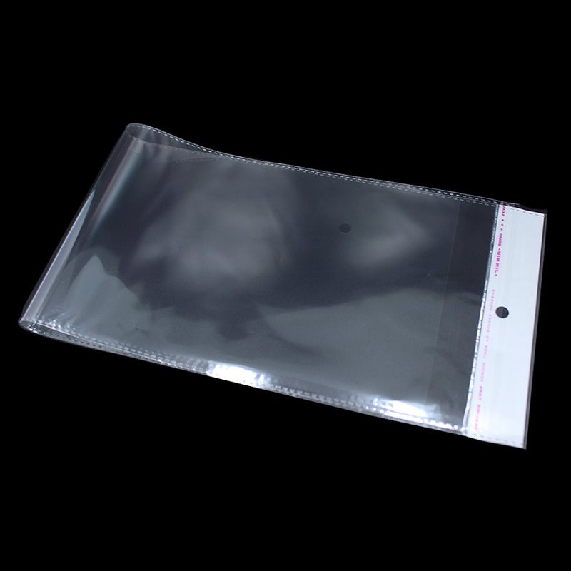 PABCK 100 Pack (Available Size 6.1x11.8 inch) Clear Self Adhesive Straight Hair Packaging Bags with Hang Hole Wigs Hair Storage Beauty Personal Care Hair Care Extensions Wigs Accessories - Image 2
