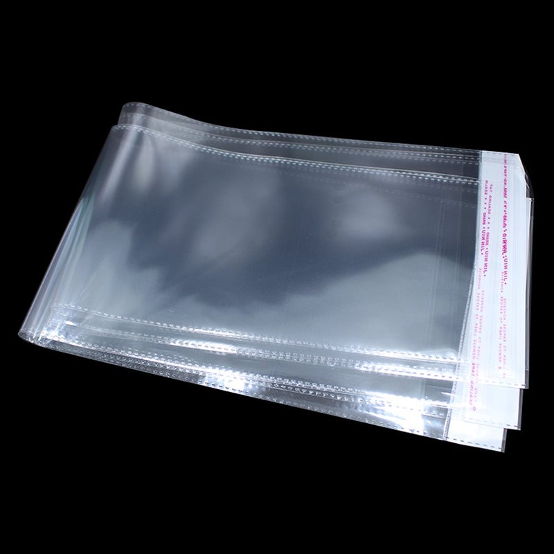 PABCK 100 Pack (Available Size 6.1x11.8 inch) Clear Self Adhesive Straight Hair Packaging Bags with Hang Hole Wigs Hair Storage Beauty Personal Care Hair Care Extensions Wigs Accessories - Image 3