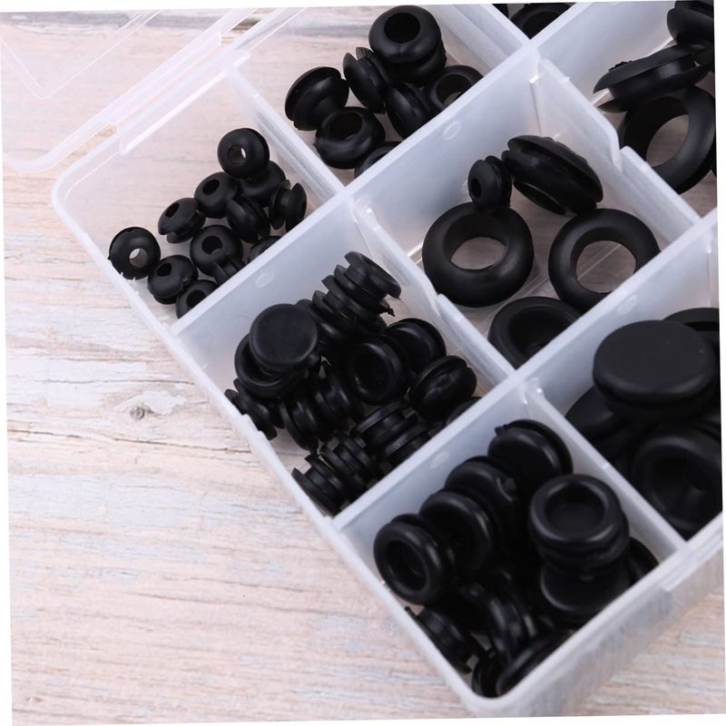 Hemobllo 125pcs Rubber Grommet Kit Plastic Box - for Automotive Home Appliances and Industrial Use for Replacing Worn Grommets - Image 4