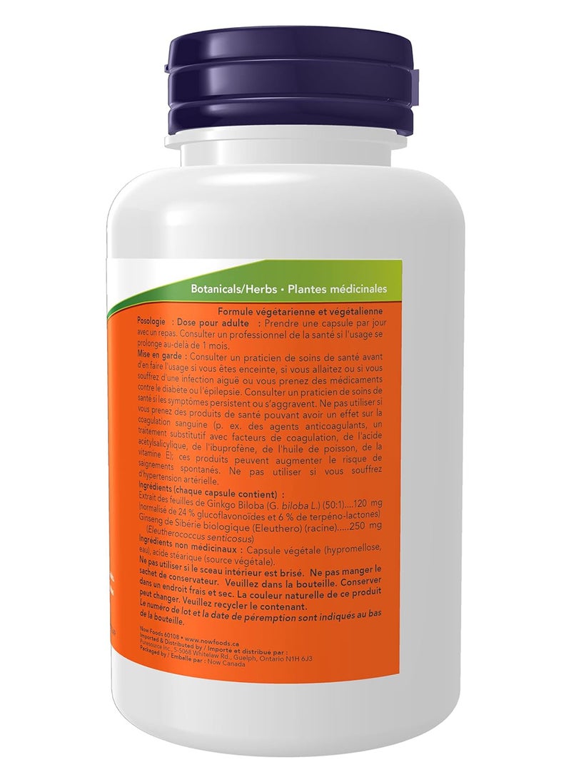 now Ginkgo Biloba 120 Mg 100 Veg Capsules  - Image 2