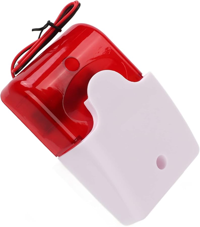 FILFEEL 24V Wired Strobe Siren Alarm Security Warning Device Red Flash Light High Decibel Buzzer - Image 2