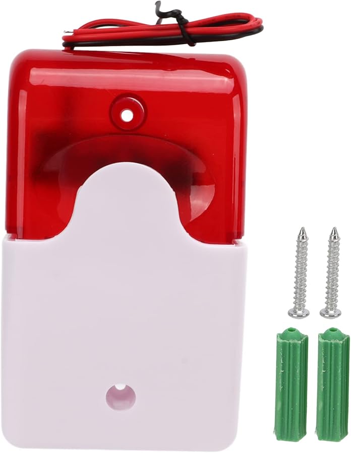 FILFEEL 24V Wired Strobe Siren Alarm Security Warning Device Red Flash Light High Decibel Buzzer - Image 3