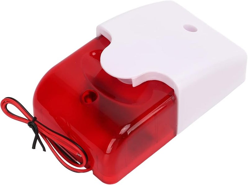FILFEEL 24V Wired Strobe Siren Alarm Security Warning Device Red Flash Light High Decibel Buzzer - Image 1