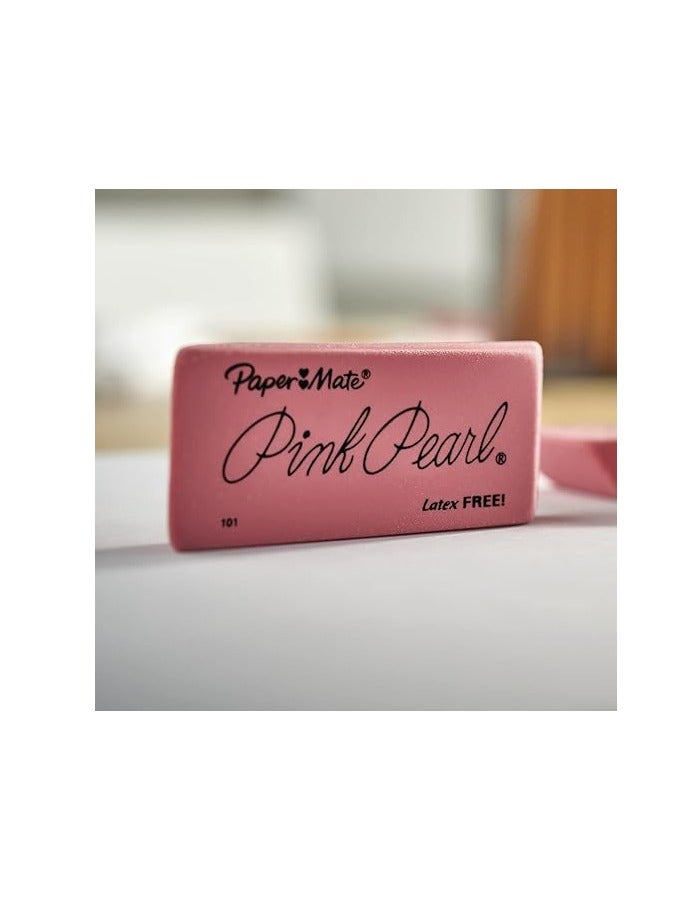 Paper Mate Pink Pearl Erasers – Large, 12 Count - Image 2