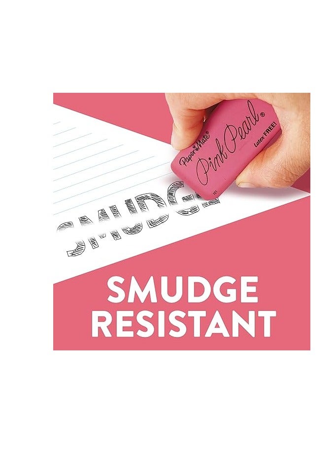 Paper Mate Pink Pearl Erasers – Large, 12 Count - Image 4