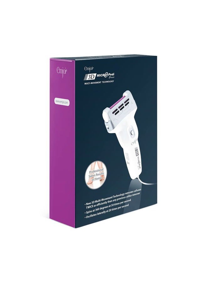 EMJOI Micro-Pedi 3D POWER Callus Remover with Xtreme Coarse Soft & Flexible Roller (Most Powerful & Corded) - Image 3