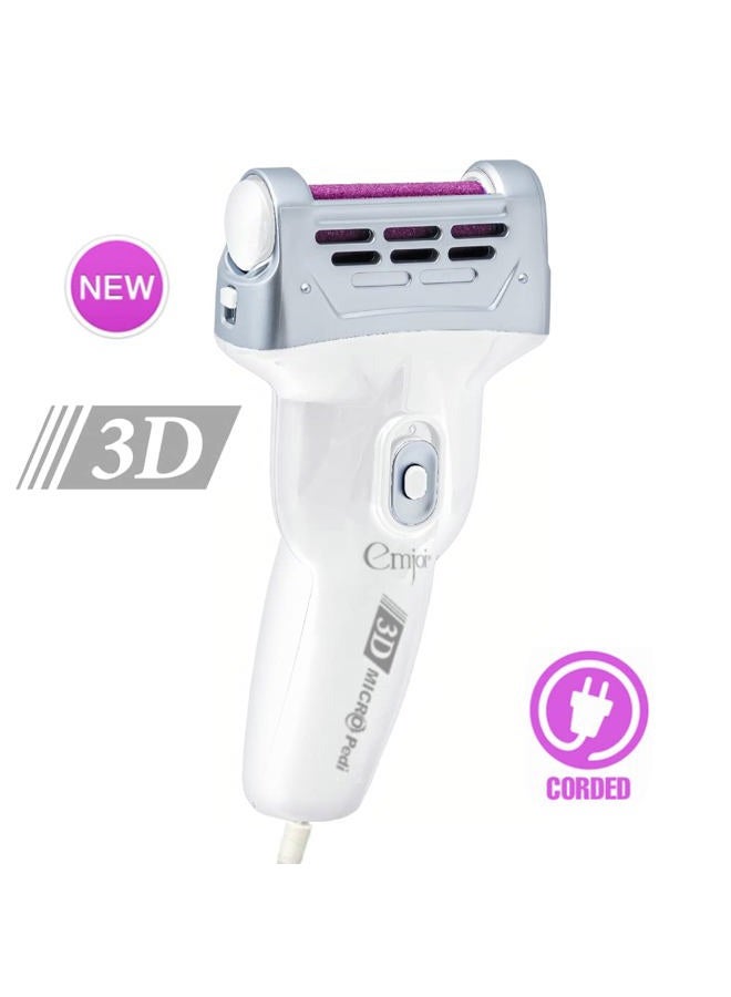 EMJOI Micro-Pedi 3D POWER Callus Remover with Xtreme Coarse Soft & Flexible Roller (Most Powerful & Corded) - Image 2