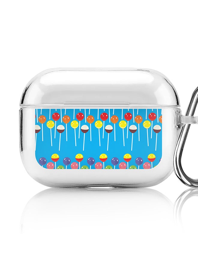 Classic Clear printed Case for Apple AirPods Pro 2nd Generation Thin Transparent Cover [Designed for Apple AirPods Pro 2nd Generation] - Lollipop Loops