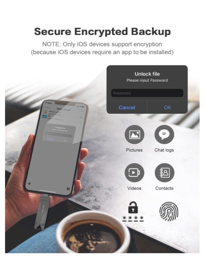 64 جيجا بايت واجهة مزدوجة USB فلاش محرك أقراص USB 2.0 إبهام محرك أقراص تخزين قابل للطي عصا الذاكرة تصميم الدوار - أسود - Image 3