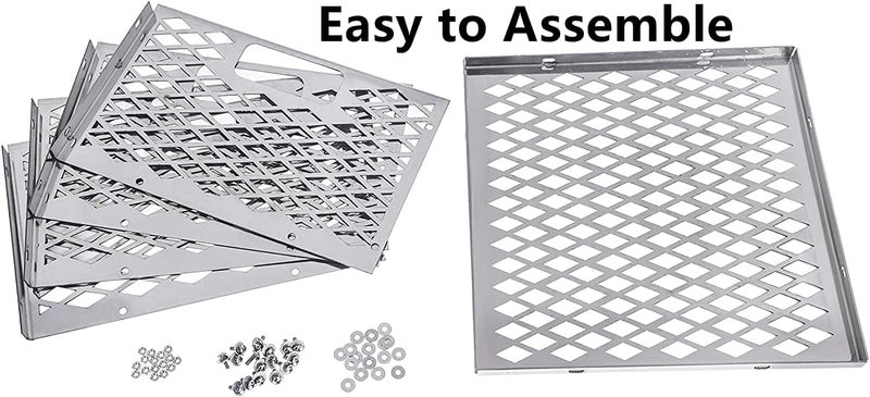 BBQ-PLUS Charcoal Firebox Basket and Smoker Door Clamps for Oklahoma Highland Bandera Longhorn,Charcoal Box,Fire Basket and Latches for Most Offset Smoker Grill,12 W x 12 D x 7.5 H,Stainless Steel - Image 5