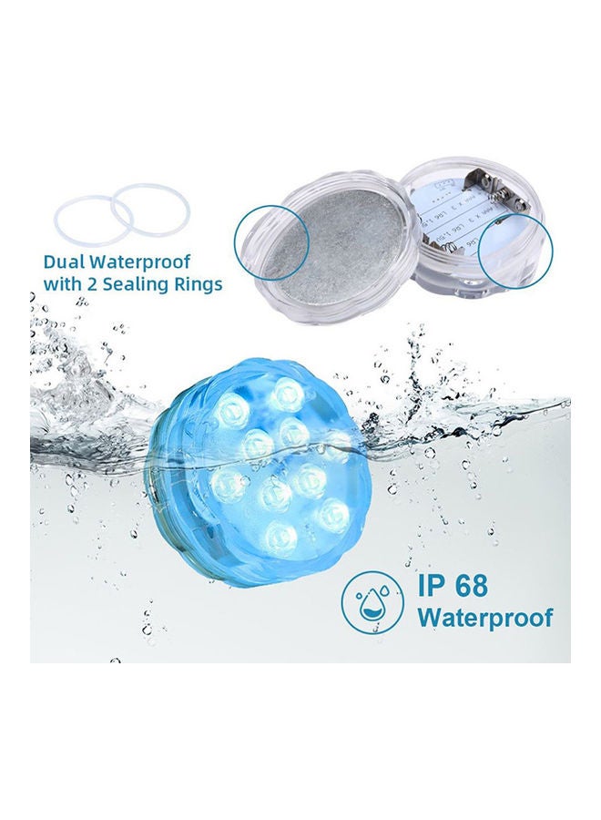 Loquat 2-Piece Waterproof Submersible LED Light Set with Remote Multicolour - Image 4