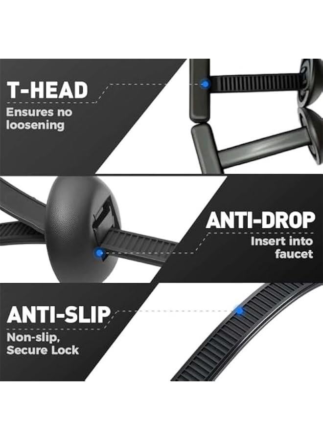 Arabest Nylon Universal Cable Tie Buckle, Heavy Duty Self-Locking Nylon Zip Ties Holder, New Multifunctional Cable Tie Buckle for Car Daily Repair (50pcs) - Image 4