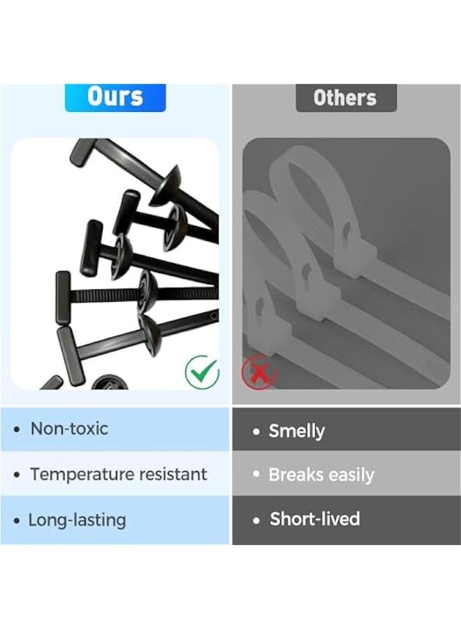 Arabest Nylon Universal Cable Tie Buckle, Heavy Duty Self-Locking Nylon Zip Ties Holder, New Multifunctional Cable Tie Buckle for Car Daily Repair (50pcs) - Image 3