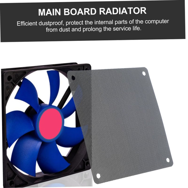 Black PC Fan Dust Filter Mesh 7cm x 7cm 10 Pack Reusable Easy Install Cooling Cover - Image 3