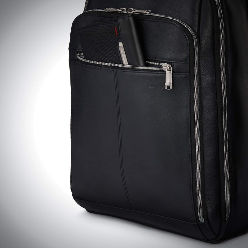 Samsonite حقيبة ظهر جلد كلاسيكية من سامسونايت، سوداء، مقاس واحد - Image 4