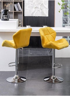 GoldenLike Set Of 2 Bar Stool,Height Adjustable Bar Chairs,360° Swivel Kitchen Dinning Chair,Modern Counter Chairs with Backrest and Footrest for Home Kitchen Island  - Image 5