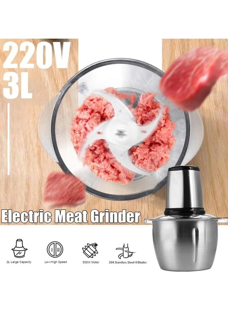 DubaiGallery Food Chopper Electric Meat Grinder Machine Kitchen Aid Mini Food Processor Grinder for Meat Vegetables Fruits and Nuts Chopper - Image 2