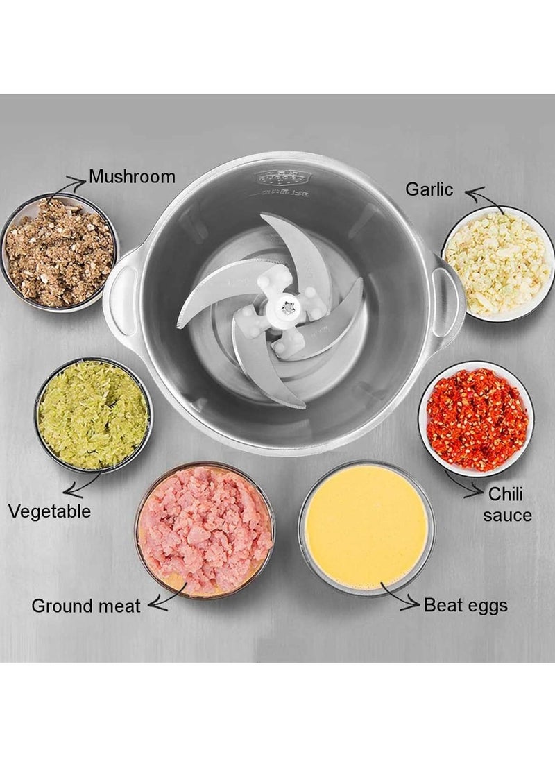 DubaiGallery Food Chopper Electric Meat Grinder Machine Kitchen Aid Mini Food Processor Grinder for Meat Vegetables Fruits and Nuts Chopper - Image 3