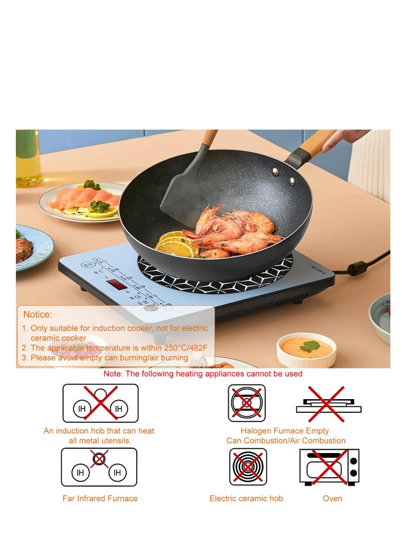 SYOSI - Induction Hob Protector, Induction Hob Cover Mat, Hob Covers for Induction Hob Anti-Slip Mat Silicone Pad, Scratch Protector Cover, Heat Insulated Mat, High Temperature Resistance (Black) (5 PCS) - Image 1
