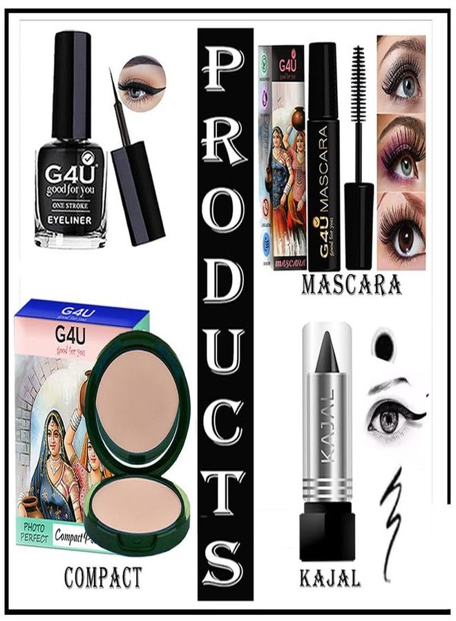 G4U All in One Makeup Kit With Pouch Gift Set for Women & Girls, Basic Cosmetics Kit for Beginner & Professionals Pack of 8 Pcs A23012041 - Image 3