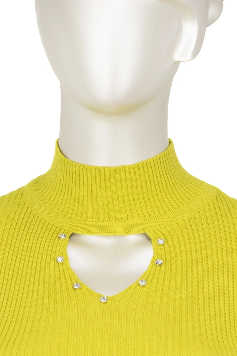 Oppland Women's Half Collar and Stone Long Sleeve Knitted Knitwear Sweater