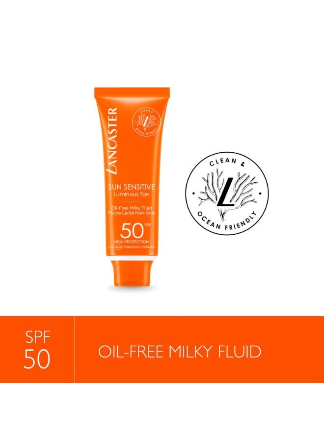 Lancaster Sun Sensitive Oil-Free Face Sun Protection Cream SPF50 50ml - Image 3