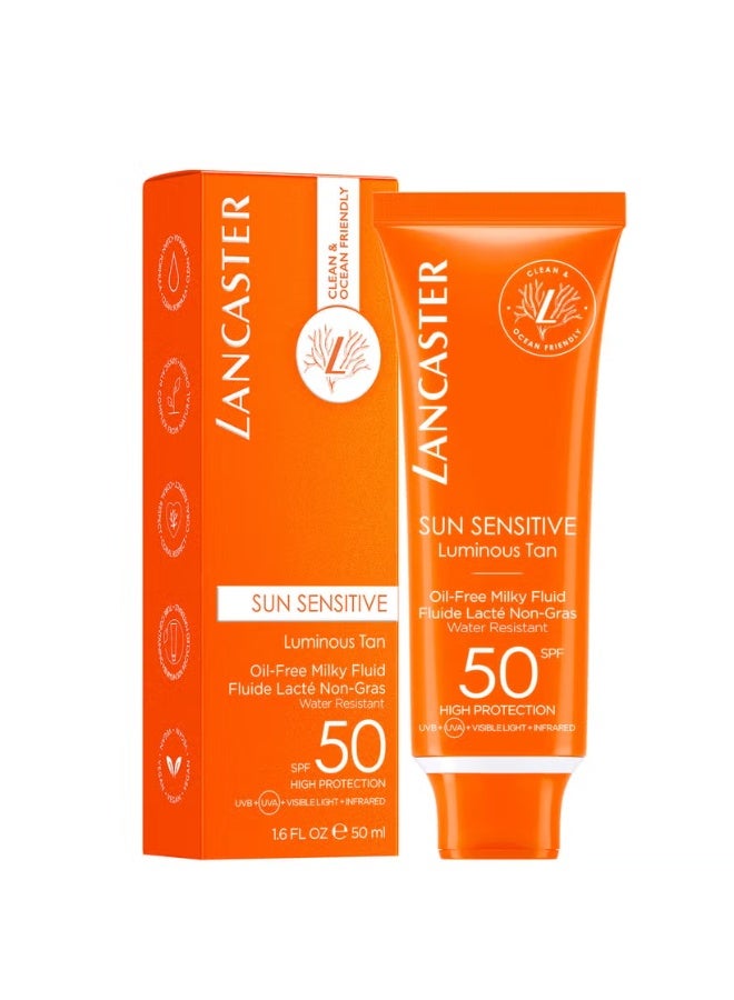 Lancaster Sun Sensitive Oil-Free Face Sun Protection Cream SPF50 50ml - Image 2