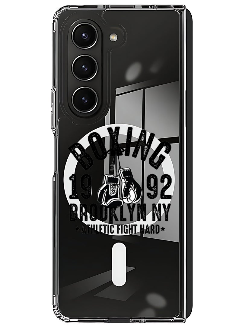 Theodor Magnetic Case for Samsung Galaxy Z Fold 6 Compatible with MagSafe Wireless Charging, Shockproof Phone Bumper Cover Boxing Brooklyn black - Image 1