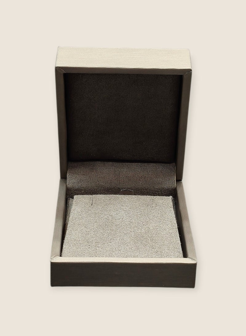 Al Seraj Luxury Premium Pendant & Earring Jewelry Box | Golden Rexine Exterior with Soft Velvet Interior | Elegant Jewellery Gift Box for Wedding, Proposal & Shop Display - Image 1