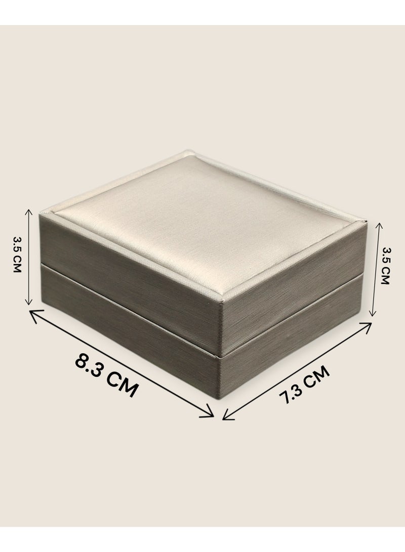Al Seraj Luxury Premium Pendant & Earring Jewelry Box | Golden Rexine Exterior with Soft Velvet Interior | Elegant Jewellery Gift Box for Wedding, Proposal & Shop Display - Image 2