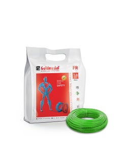 GOLD MEDAL Goldmedal 45 Meter 1100V 10 Sq mm Fire Retardant Electric Wire Green Pack of 1 Wire for Domestic Industrial Connection Use MultiStrand PVC Electrical Insulated Copper Wire  - Image 1