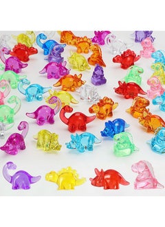 HAPTIME 50 Pcs Mini Dinosaur Figures, Mini Resin Animals To Hide, Sensory Bin/Treasure Box Toys, Bulk Plastic Dinosaur Party Favors, Small Classroom Prizes, Tiny Figurines For Kids, Vase Filler  - Image 1