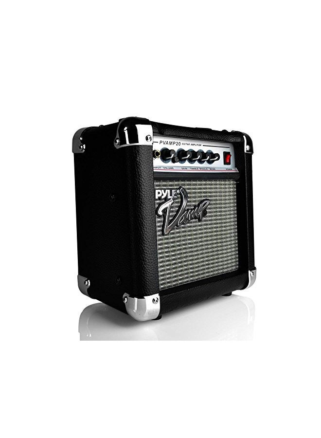 Pyle 20-Watt Vamp-Series Amplifier-Vamp-Series Amplifier w/3-Band EQ&Overdrive,Has Clean and Overdrive Channels For a Crunchy,Powerful Sound,20 Hz to 15 kHz Frequency Response-Pyle PVAMP20