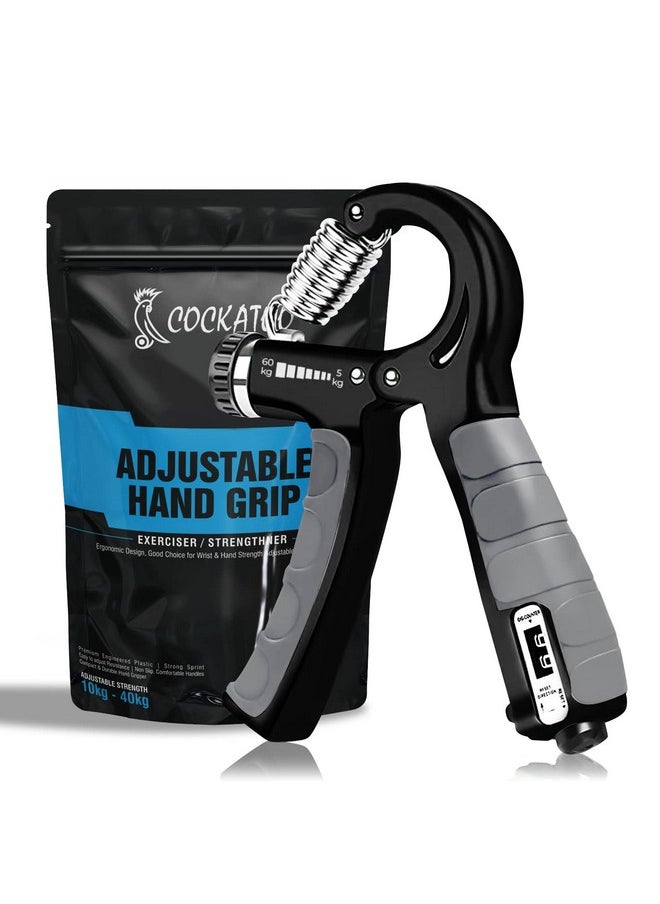 Cockatoo - Counter Hand Grip Strengthener|(5 Kg - 60 Kg) Adjustable Hand Grip| Hand Gripper For Men & Women| Digital Hand Grip Strengthener - Image 1