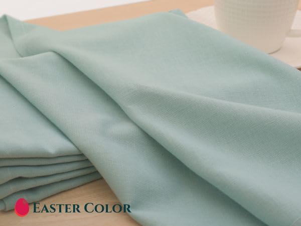 Fingercraft Cloth Napkins  Cotton Linen Blend Napkins Cloth Washable 12 Pack Premium Quality For Restaurant  Parties  Weddings  Mitered Corner Dinner Napkin For Every Day Use Easter Color Aqua - Image 4