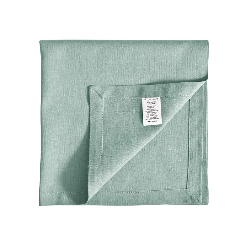 Fingercraft Cloth Napkins  Cotton Linen Blend Napkins Cloth Washable 12 Pack Premium Quality For Restaurant  Parties  Weddings  Mitered Corner Dinner Napkin For Every Day Use Easter Color Aqua - Image 5